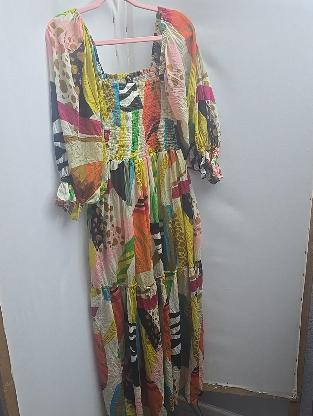 Fate Multicolor Patchwork Maxi Dress
